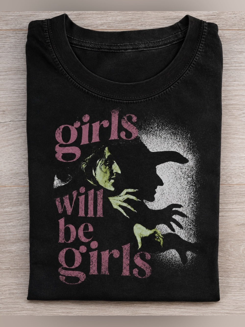 Gildan Girls Will Be Girls Black Graphic Tee Unisex